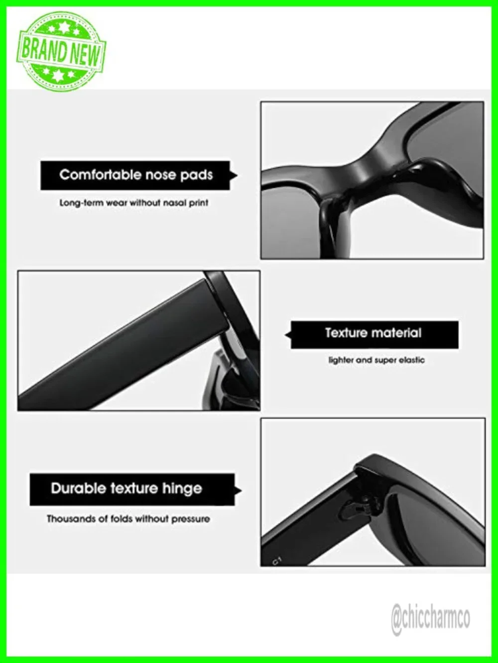 Retro Rectangle Frame Sunglasses UV400 Protection Women Driving